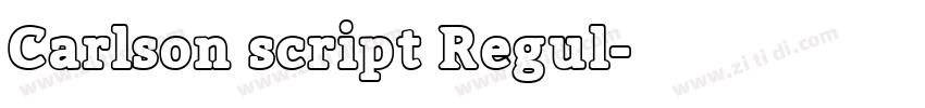 Carlson script Regul字体转换
